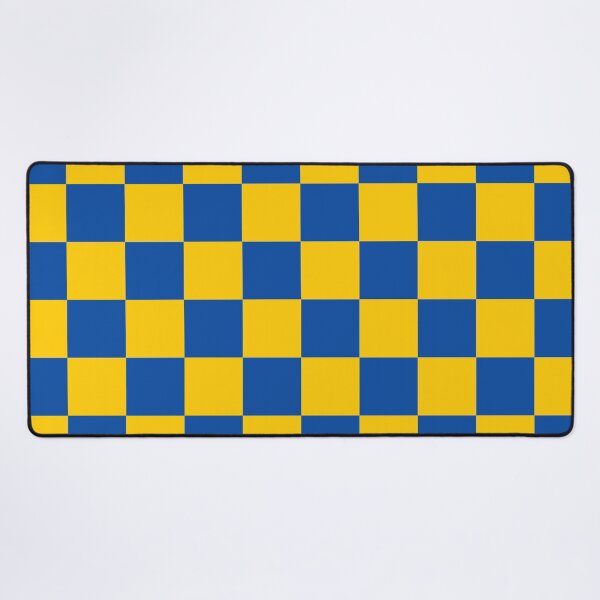 Item preview, Leeds United Blue and Yellow Checkered Fan Flag designed and sold by Sporting Colour.