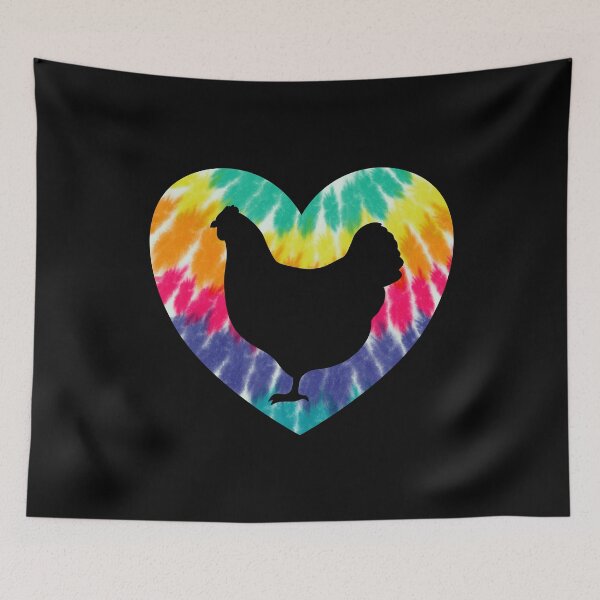 Item preview, Chicken Heart With Tie dye Print For Chicken Bird Lover designed and sold by JokeGysen.