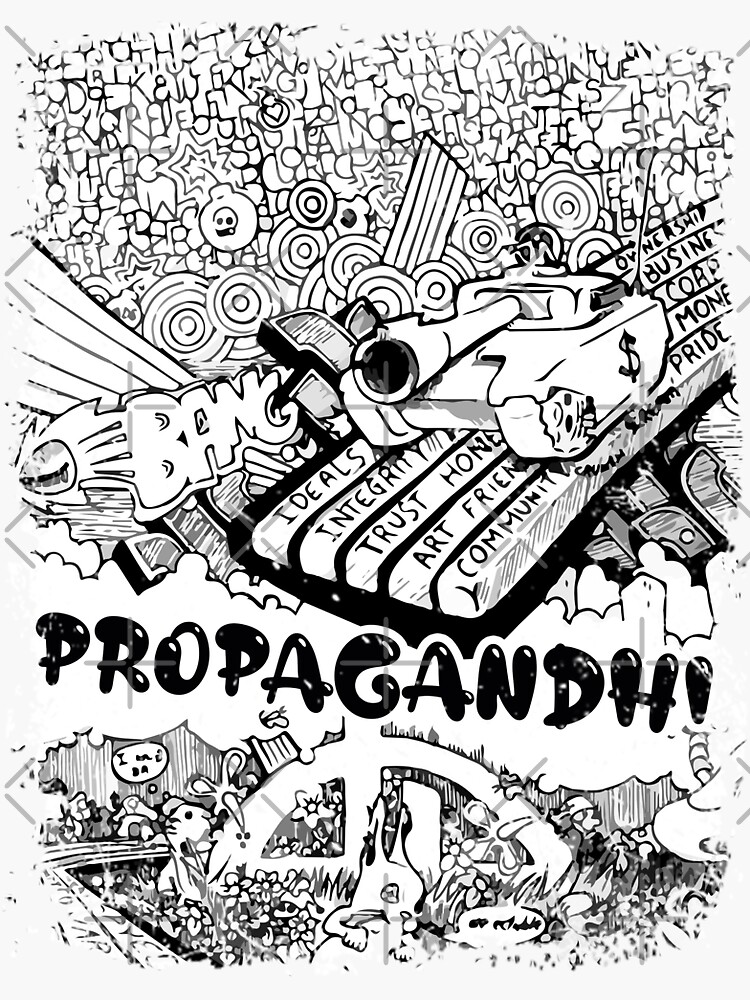 "Propagandhi Artwork" Sticker for Sale by xxXVintageXxx Redbubble