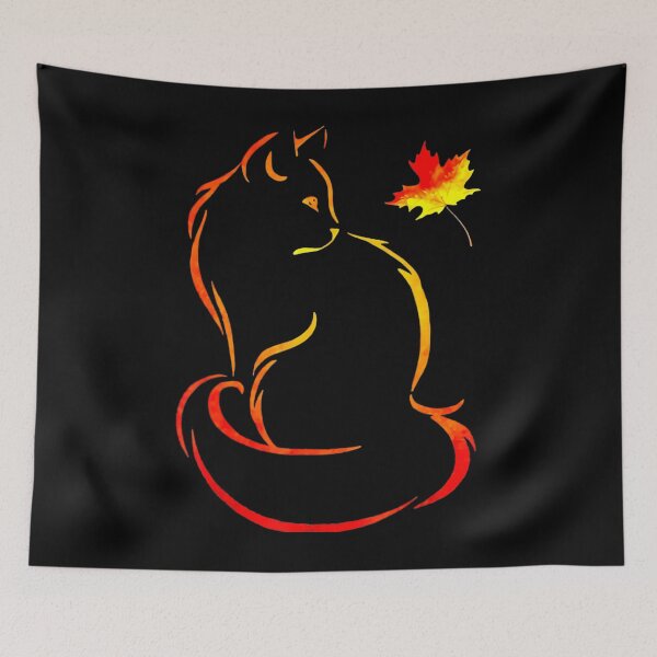 Item preview, Fun Cat Leaf Fall Hello Autumn For Cute Kitten  designed and sold by Miriam Brayan.