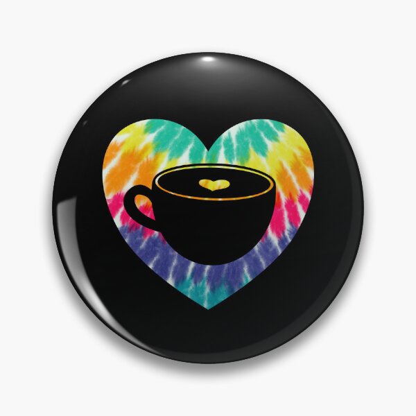 Item preview, Coffee Heart With Tie dye Print For Coffee Lover designed and sold by JokeGysen.