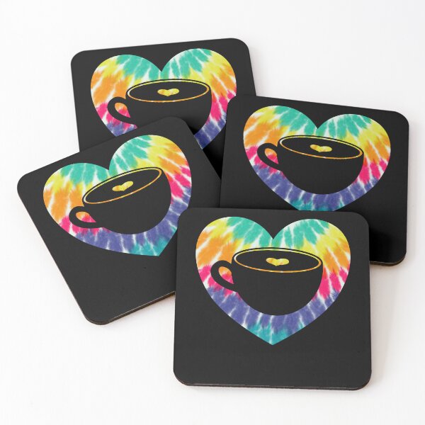 Item preview, Coffee Heart With Tie dye Print For Coffee Lover designed and sold by JokeGysen.