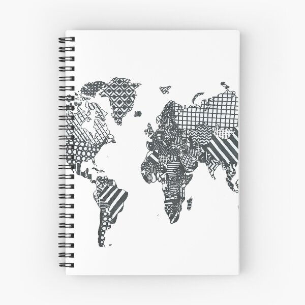Item preview, Patterned World Map designed and sold by luckylucy.