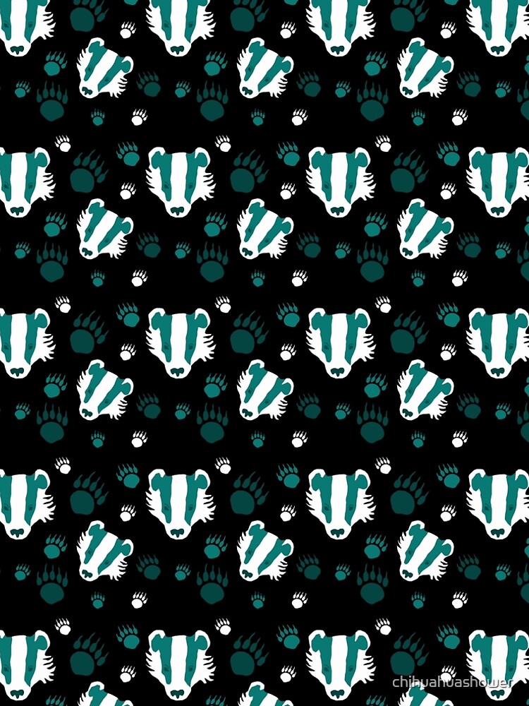 Badger prints in teal by chihuahuashower