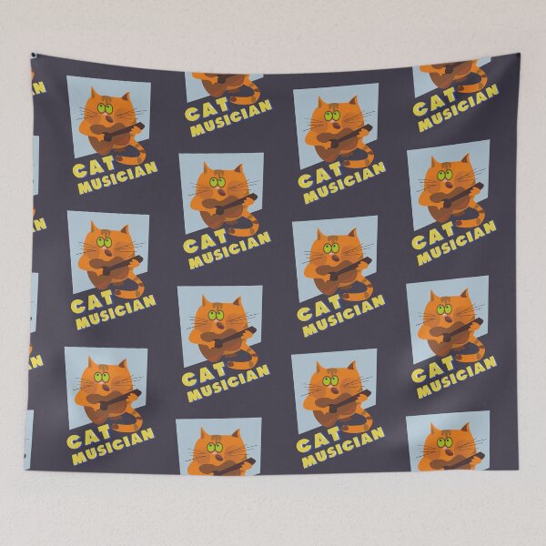Item preview, Cat playing flute designed and sold by CollectionOS.