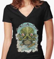Cthulhu MothaFuckas Women's Fitted V-Neck T-Shirt