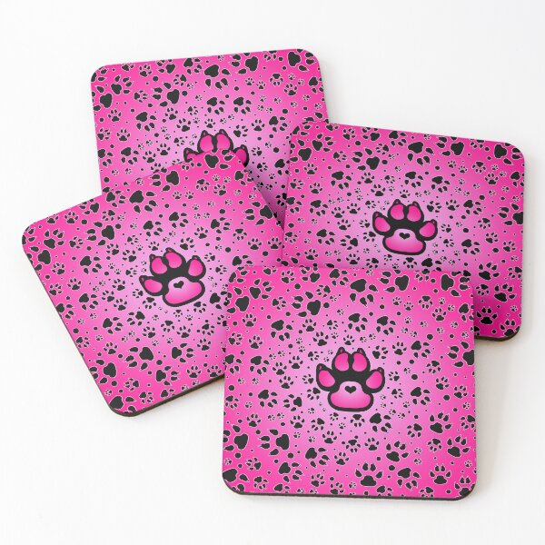 Item preview, Cute pink paw tracks designed and sold by MadandMean.