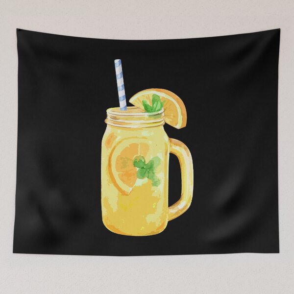 Item preview, Mason Jar Summer Sun Ice Tea In Watercolor designed and sold by Blok45.