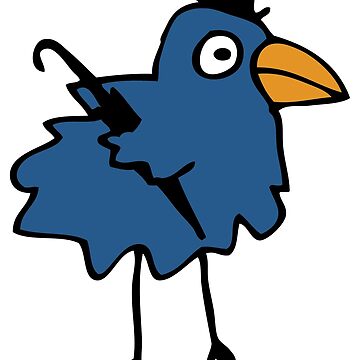 Artwork thumbnail, Business Bird - Blue - cute bird pattern by Cecca Designs by Cecca-Designs