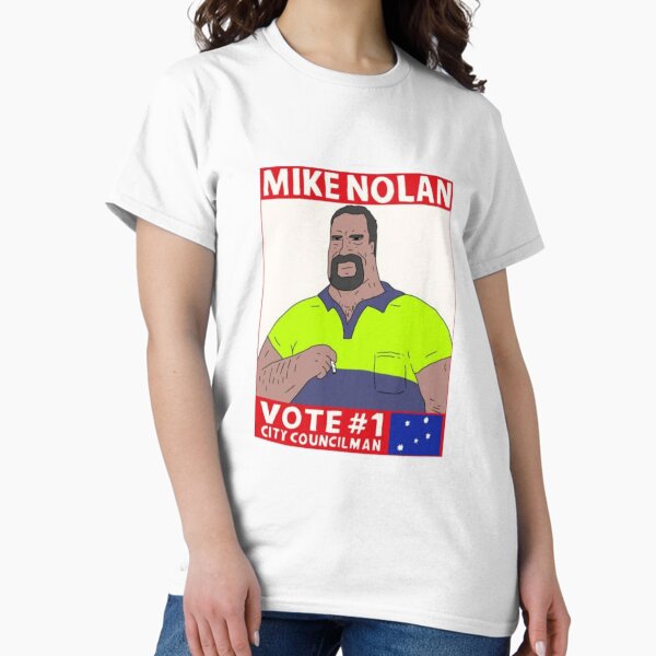 Vista previa del artículo con la obra «vota por mike nolan», diseñado y vendido por BEST SOUF.