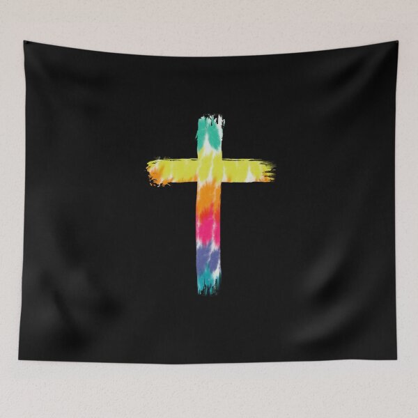 Item preview, Cross Heart With Tie dye Print For Jesus Lover designed and sold by JokeGysen.