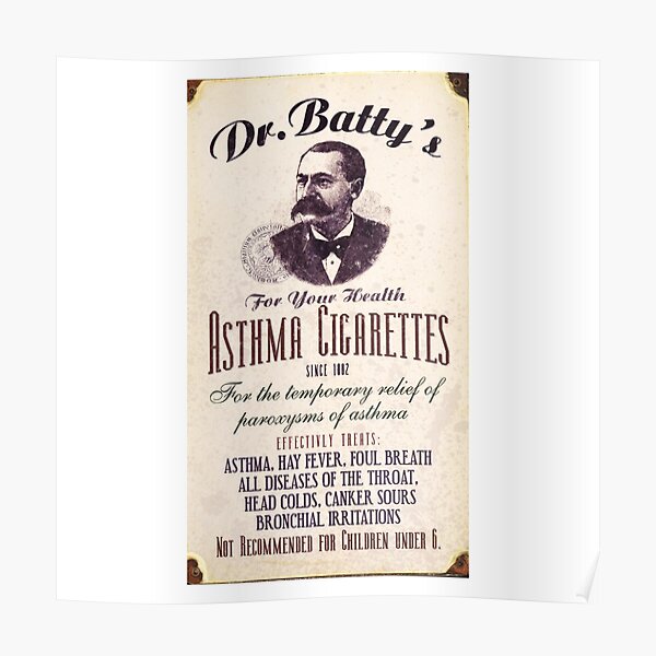 Asthma Cigarettes Poster