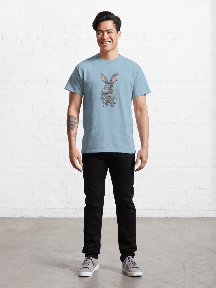 Thumbnail 3 of 7, Classic T-Shirt, Giant Chinchilla Rabbit Painting - 2017 designed and sold by Gwenn Seemel.
