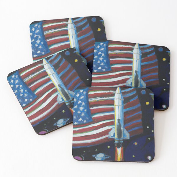 Item preview, Roket Flag of America in Space designed and sold by Parag's Travel Shop.