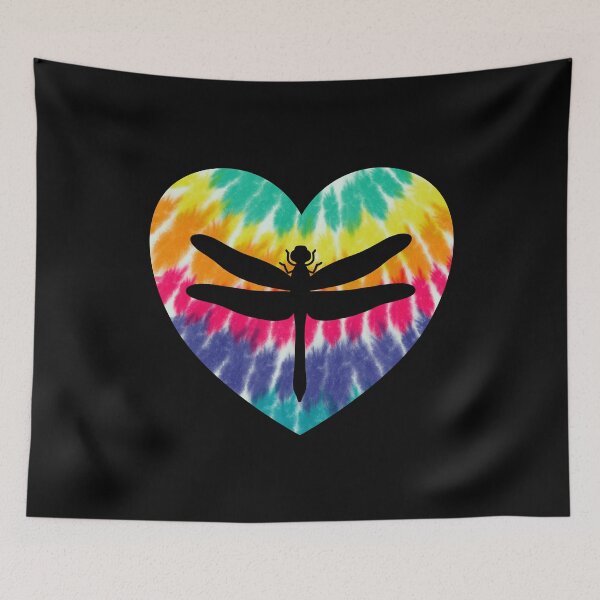 Item preview, Dragonfly Heart With Tie dye Print For Insect Bug Lover designed and sold by JokeGysen.