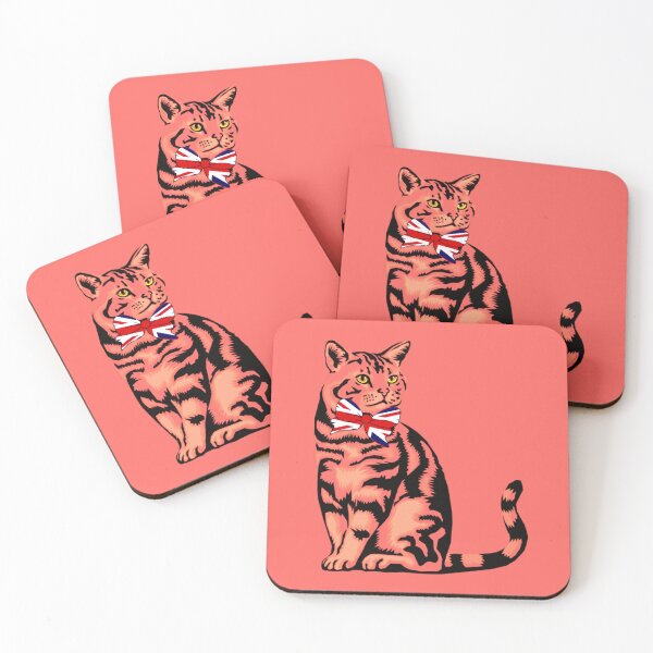 Item preview,  Larry the Cat with bow tie - Pastel Red designed and sold by INSOMNIAC101.