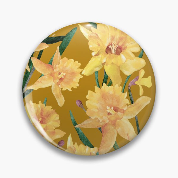 Item preview, Summer Watercolor Daffodil Pattern designed and sold by Sketchbook Designs.
