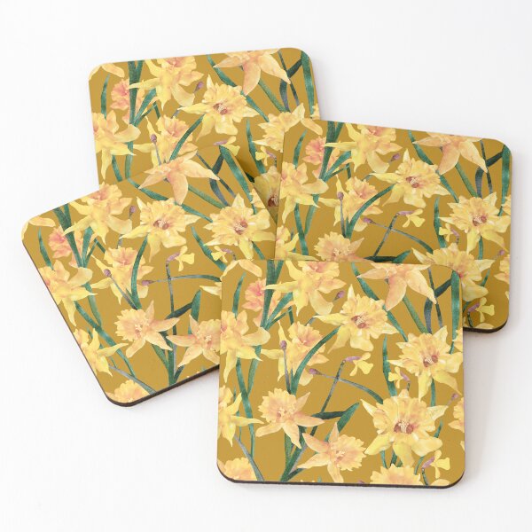 Item preview, Summer Watercolor Daffodil Pattern designed and sold by Sketchbook Designs.