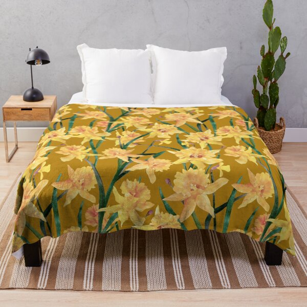 Item preview, Summer Watercolor Daffodil Pattern designed and sold by Sketchbook Designs.