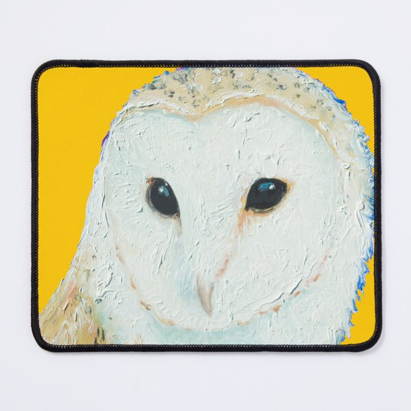 Item preview, Barn Owl on yellow background designed and sold by MatsonArtDesign.