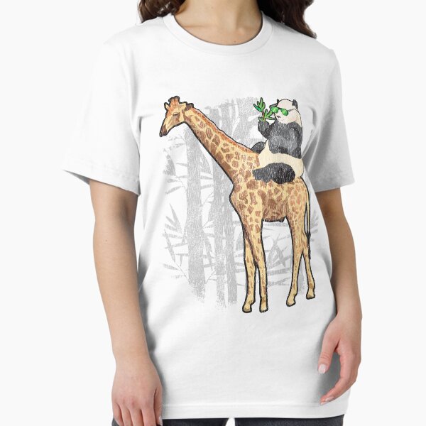 Item preview, Panda Riding Giraffe Shirt - Funny Panda Bear Riding a Giraffe  designed and sold by Teekittykitty.