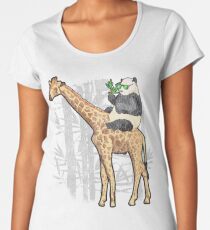 panda riding giraffe shirt