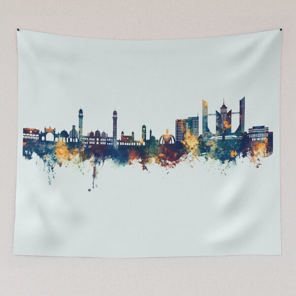 Item preview, Faisalabad Pakistan Skyline designed and sold by ArtPrints.