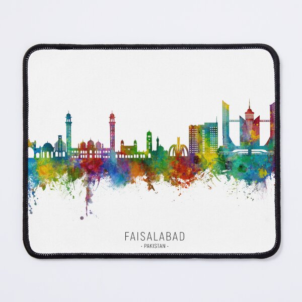 Item preview, Faisalabad Pakistan Skyline designed and sold by ArtPrints.
