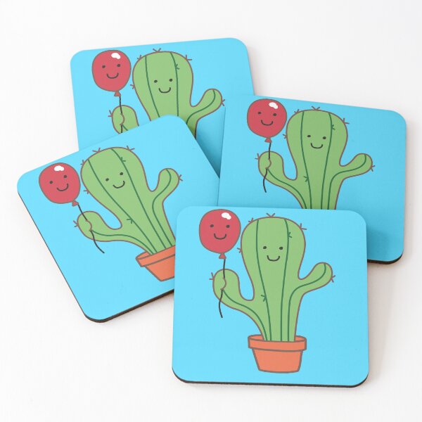 Item preview, Cactus with his favourite red balloon designed and sold by damomonkey.