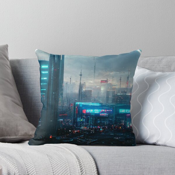 Item preview, The bright neon high-tech city of the future. An unusual futuristic night city in bright blue lights designed and sold by savagerus.