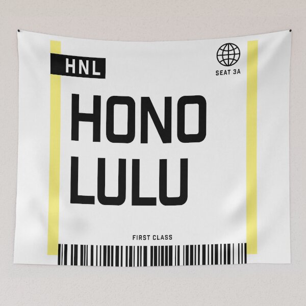 Item preview, Honolulu HNL Boarding Pass designed and sold by irony.