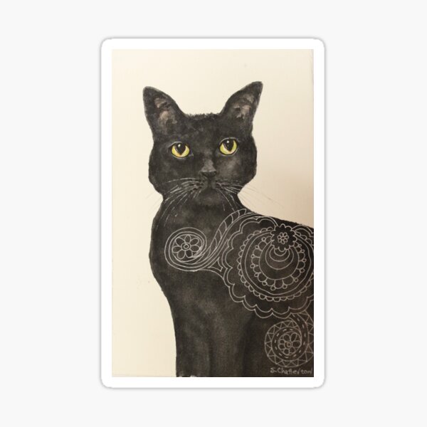 Voodoo The Black Cat Sticker
