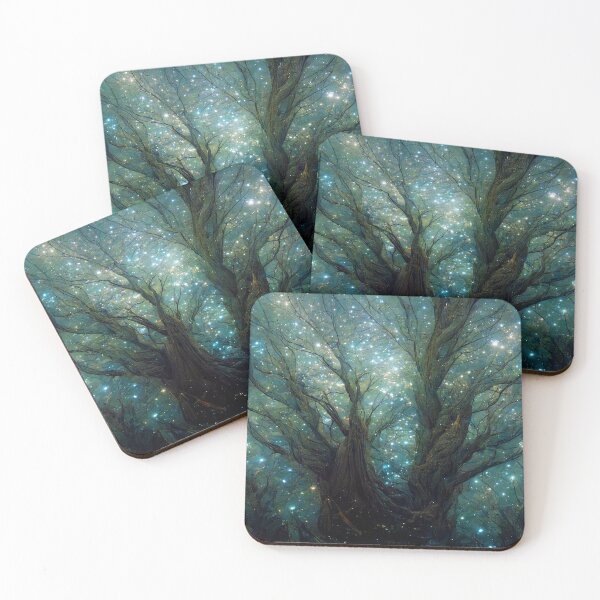 Item preview, bare tree and fireflies designed and sold by Mike Kiev art.
