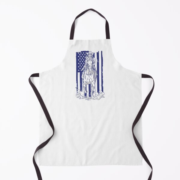 Item preview, USA Cowboy Horsewoman Woman On Horse With America Flag designed and sold by JanooFactory.