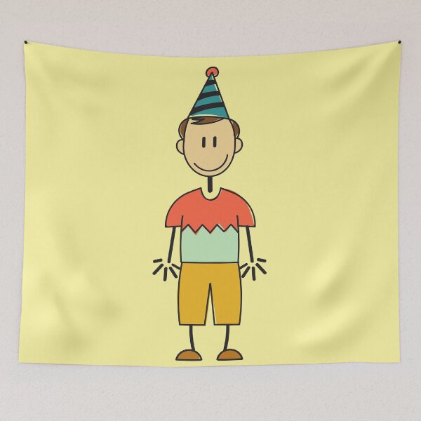 Item preview, Cute Boy Wearing Birthday Hat designed and sold by SpecAli.