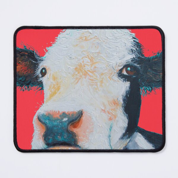 Item preview, Black and white cow painting designed and sold by MatsonArtDesign.