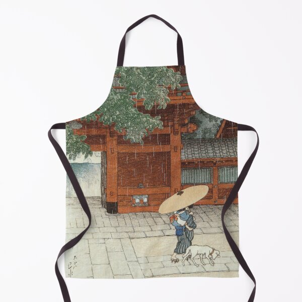 Item preview, Rain of the Month of May at Sanno Temple by Kawase Hasui designed and sold by Ukiyo-Studio.