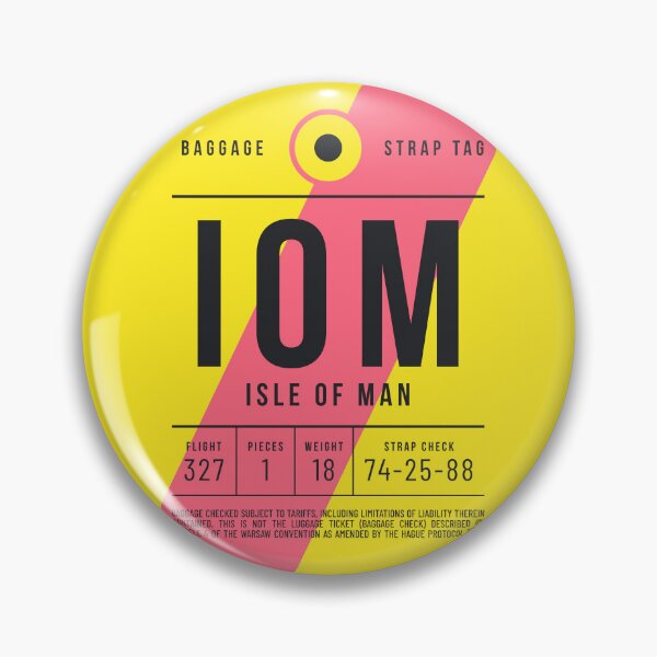 Artikelvorschau, Luggage Tag E - IOM Isle of Man UK entworfen und verkauft von VoodooCircus.