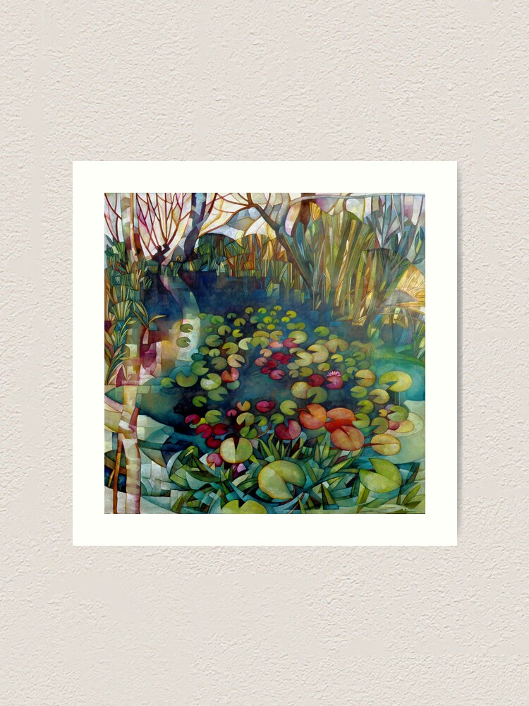 Alternate view of water lillies Art Print