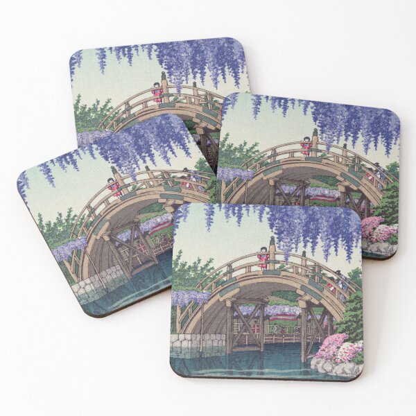 Item preview, Wisteria from Kameido Tenjin Shrine by Kawase Hasui designed and sold by Ukiyo-Studio.