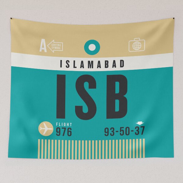 Artikelvorschau, Luggage Tag A - ISB Islamabad Pakistan entworfen und verkauft von VoodooCircus.