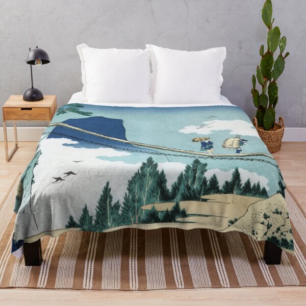 Item preview, The suspension bridge between Hida and Etchu by Hokusai designed and sold by Ukiyo-Studio.