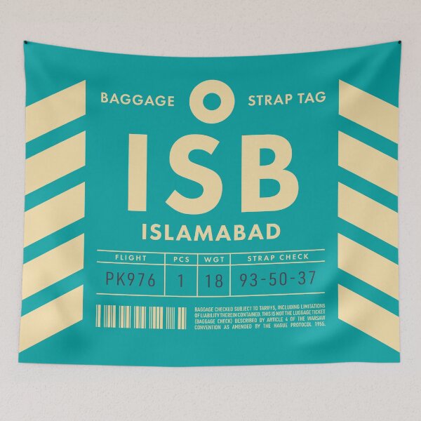 Artikelvorschau, Luggage Tag D - ISB Islamabad Pakistan entworfen und verkauft von VoodooCircus.