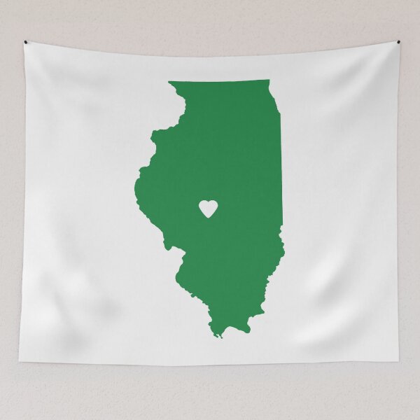 Item preview, Illinois Love in Green designed and sold by Maren Misner.