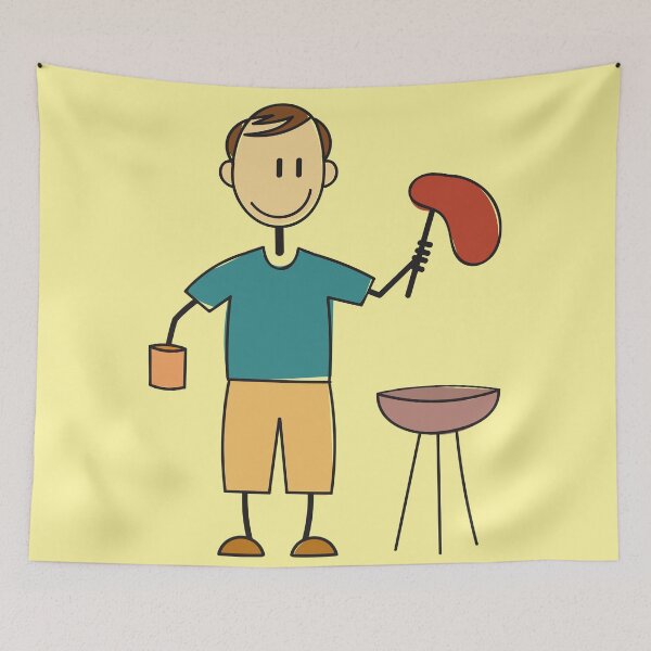 Item preview, Man Doing BBQ designed and sold by SpecAli.