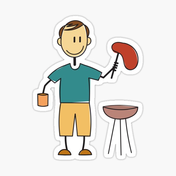 Item preview, Man Doing BBQ designed and sold by SpecAli.