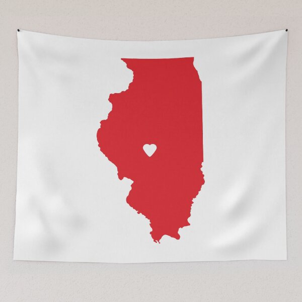 Item preview, Illinois Love in Red designed and sold by Maren Misner.
