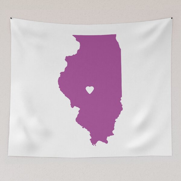 Item preview, Illinois Love in Berry designed and sold by Maren Misner.