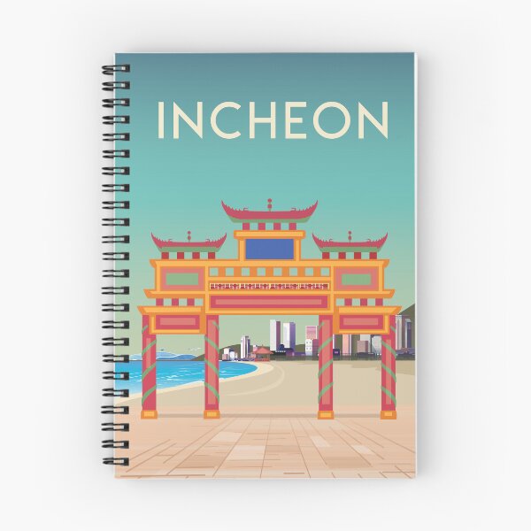 Artikelvorschau, Korea Incheon Reiseplakat Südkorea entworfen und verkauft von Arctic frame studio.