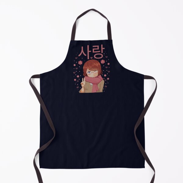 Item preview, Anime Girl, with Love in Korean Hangul - Kawaii designed and sold by madtoyman.